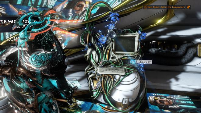 Retro PC in a futuristic environment